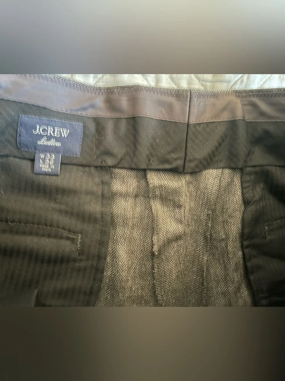 J. CREW Ludlow Slim-fit suit pant in English wool-linen blend Size 33 $218 CR111
